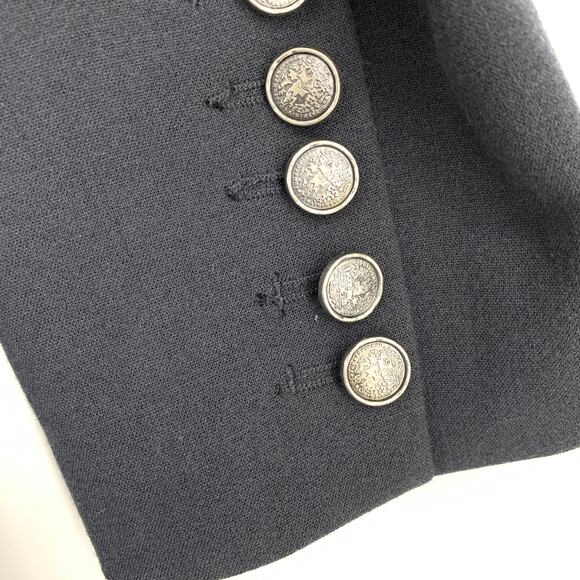 Cabi Carbon Suit Jacket Womens Size 8 Dark Gray Blue Longline Blazer - Picture 5 of 6